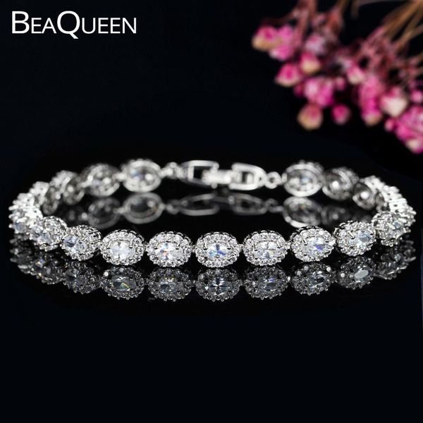 bangle beaqueen brand women silver color jewelry perfect oval cut cubic zirconia stone charming tennis bracelets bangles b044, Black
bangle beaqueen brand women silver color jewelry perfect oval cut cubic zirconia stone charming tennis bracelets bangles b044, Black