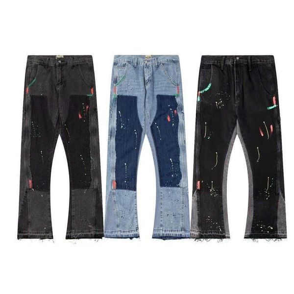 mens jeans pants galleryes sweatpants dept speckled letter print men's women's couple loose versatile casual straight 32h7, Blue
mens jeans pants galleryes sweatpants dept speckled letter print men's women's couple loose versatile casual straight 32h7, Blue
