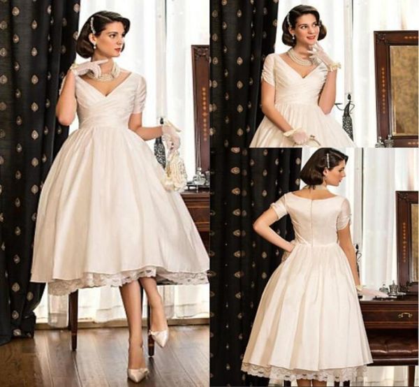 aline princess vneck tealength taffeta wedding dress short sleeve short beach style bridal wedding gowns9299182, White
aline princess vneck tealength taffeta wedding dress short sleeve short beach style bridal wedding gowns9299182, White