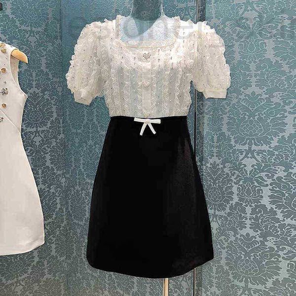 basic & casual dresses designer dress frensweet labubble sleeve short skirt small gift slim new summer style m224, Black;gray
basic & casual dresses designer dress frensweet labubble sleeve short skirt small gift slim new summer style m224, Black;gray