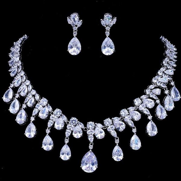 necklace amc luxury water drop tassel necklace earring silver color bridal wedding party zircon jewelry set accessories gifts for women
necklace amc luxury water drop tassel necklace earring silver color bridal wedding party zircon jewelry set accessories gifts for women