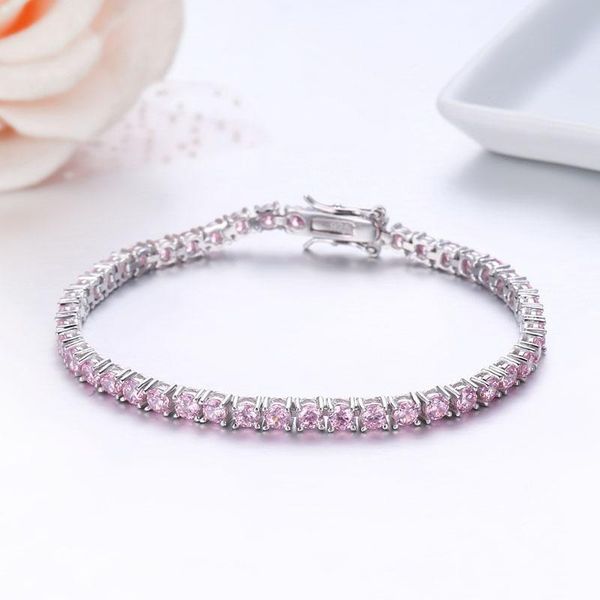 bangle 3mm 925 sterling silver cluster round pink cz ziron tennis bracelets women pulseras pulseira bracelete jewelry girl friend gift, Black
bangle 3mm 925 sterling silver cluster round pink cz ziron tennis bracelets women pulseras pulseira bracelete jewelry girl friend gift, Black