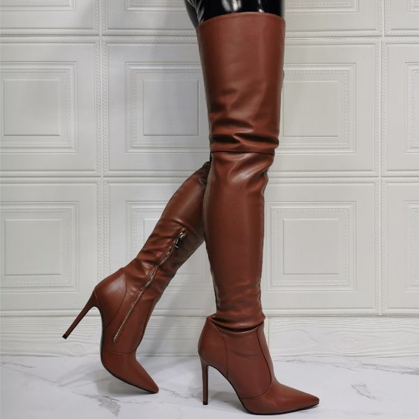 olomm 2023new fashion handmade women thigh high boots stiletto heels pointed toe brown party shoes women plus us size 6-15, Black
olomm 2023new fashion handmade women thigh high boots stiletto heels pointed toe brown party shoes women plus us size 6-15, Black