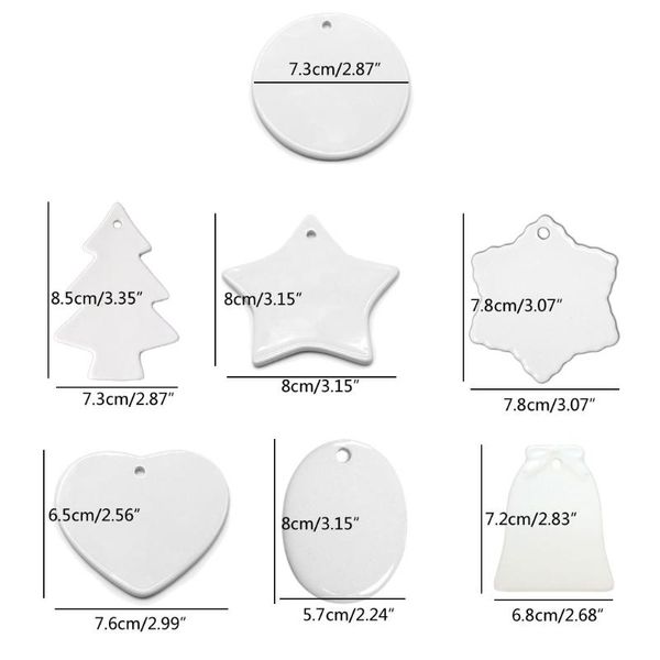 other j60e 10 pcs sublimation blank pendant heat transfer ceramic ornaments christmas decor
other j60e 10 pcs sublimation blank pendant heat transfer ceramic ornaments christmas decor