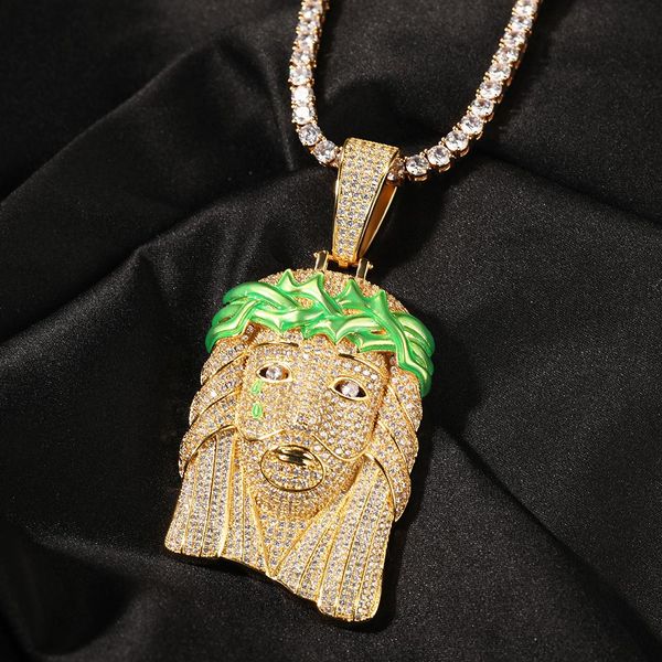 necklaces uwin religious jesus pendant necklace with fluorescence green iced out cz stones hollow back charms fashion jewelry for gift, Silver
necklaces uwin religious jesus pendant necklace with fluorescence green iced out cz stones hollow back charms fashion jewelry for gift, Silver