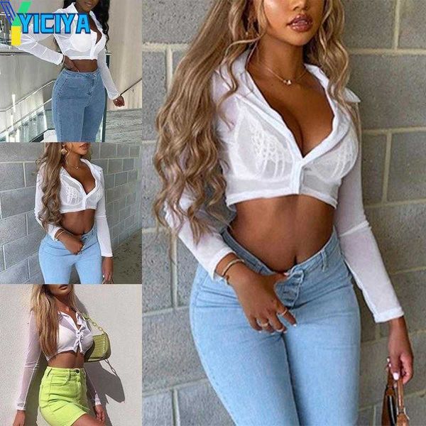 yiciya women's t shirts kf-ladies net yarn fashion pure color all-match perspective sunscreen party club, White
yiciya women's t shirts kf-ladies net yarn fashion pure color all-match perspective sunscreen party club, White