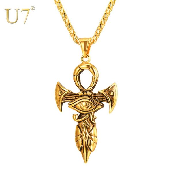 necklaces u7 the eye of horus ankh necklace ancient egyptian religion jewelry gift punk cross pendant chain for men/women p1181, Silver
necklaces u7 the eye of horus ankh necklace ancient egyptian religion jewelry gift punk cross pendant chain for men/women p1181, Silver