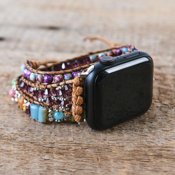 bangle natural stone imperial jasper apple watch band beads boho 3 wrap wax rope watch strap vegan wrist band gift wholesale dropship, Black
bangle natural stone imperial jasper apple watch band beads boho 3 wrap wax rope watch strap vegan wrist band gift wholesale dropship, Black