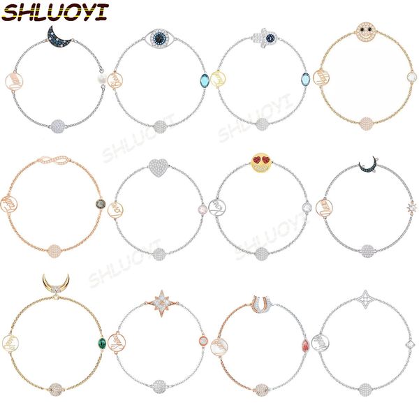 bangle original 2022swa fine jewelry 1 1 exquisite star moon palm smiley female magnetic duckling bracelet charm series couple romantic, Black
bangle original 2022swa fine jewelry 1 1 exquisite star moon palm smiley female magnetic duckling bracelet charm series couple romantic, Black