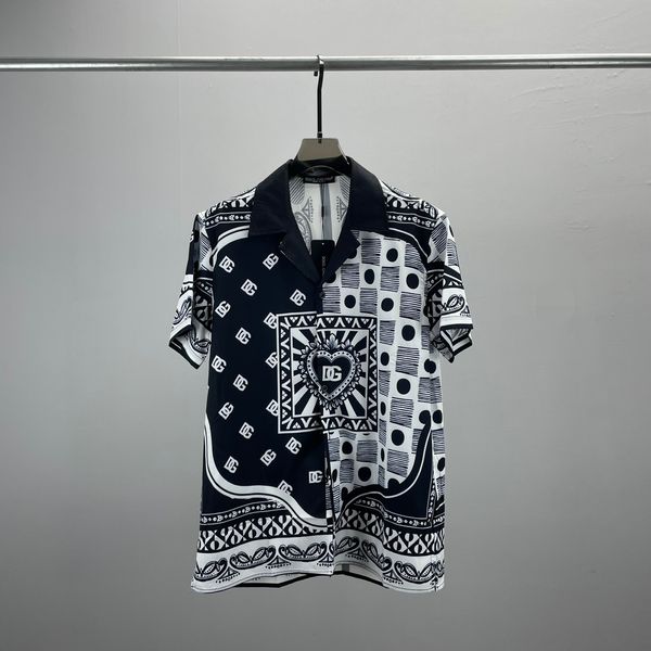 men's designer shirt summer short sleeve casual button up shirt printed bowling shirt beach style breathable t-shirt clothing #91, White;black
men's designer shirt summer short sleeve casual button up shirt printed bowling shirt beach style breathable t-shirt clothing #91, White;black