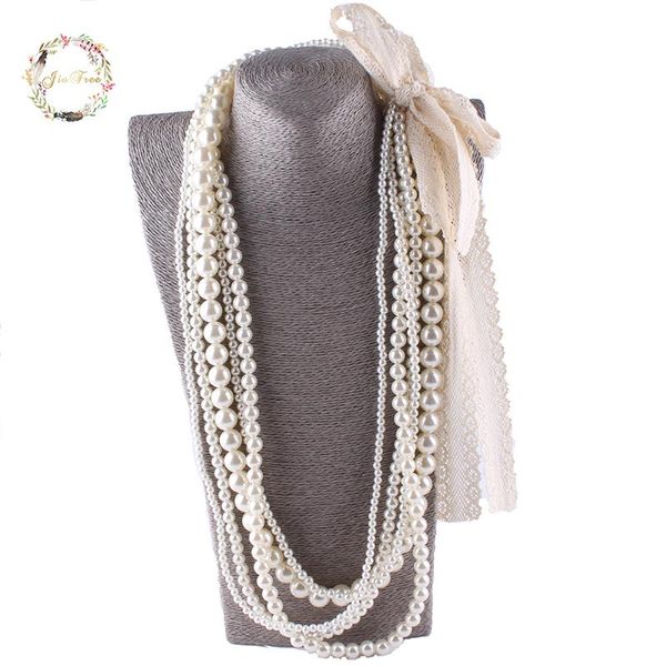 necklaces jiobig lace beads simulated pearl necklace multi layer necklace statement necklace popular women bohemian party jewelry, Silver
necklaces jiobig lace beads simulated pearl necklace multi layer necklace statement necklace popular women bohemian party jewelry, Silver