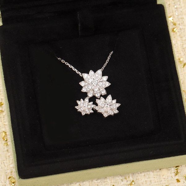 necklaces new 2022 fashion selling european luxury classic brand jewelry necklace ladies lotus zircon european flowers, Silver
necklaces new 2022 fashion selling european luxury classic brand jewelry necklace ladies lotus zircon european flowers, Silver