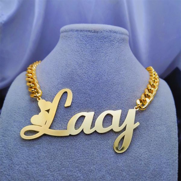 necklaces noelia custom name necklaces with heart 8mm cuban chain necklaces stainless steel custom letter necklace for women gift, Silver
necklaces noelia custom name necklaces with heart 8mm cuban chain necklaces stainless steel custom letter necklace for women gift, Silver