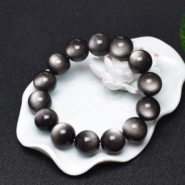 bangle boeycjr natural 7a double eyes silver color obsidian stone beads bangles bracelets fashion jewelry for men, Black
bangle boeycjr natural 7a double eyes silver color obsidian stone beads bangles bracelets fashion jewelry for men, Black