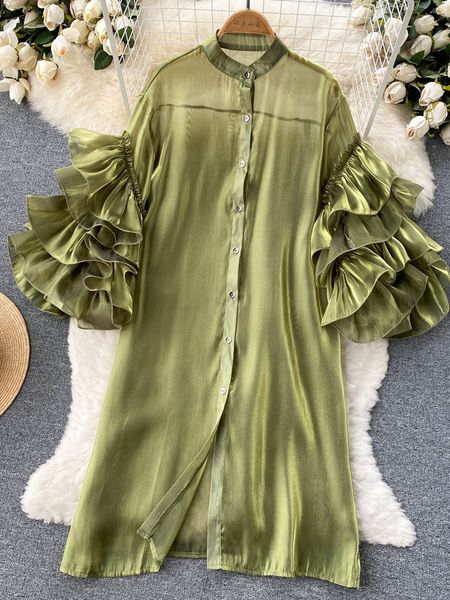 basic casual dresses xfpv summer fashion ruffle threedimensional flower loose sleeve loose single breasted dress vestido women sm3596 230520, Black;gray
basic casual dresses xfpv summer fashion ruffle threedimensional flower loose sleeve loose single breasted dress vestido women sm3596 230520, Black;gray