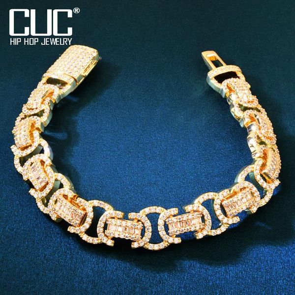 bangle cuc iced out byzantine link bracelet cubic zirconia gold color men hiphop chain fashion rock jewelry 13mm, Black
bangle cuc iced out byzantine link bracelet cubic zirconia gold color men hiphop chain fashion rock jewelry 13mm, Black