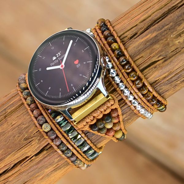 bangle fashion natural stone samsung watch band boho wax rope tigereye stone 5 layers charm watch strap wholesale dropshipping, Black
bangle fashion natural stone samsung watch band boho wax rope tigereye stone 5 layers charm watch strap wholesale dropshipping, Black