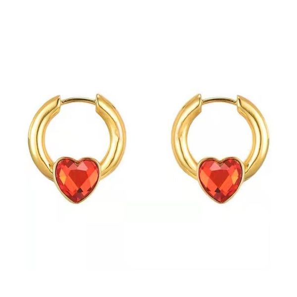 huggie new love gemstone temperament exquisite peach heart earrings french light luxury fashion trend sweet allmatch jewelry gift, Golden;silver
huggie new love gemstone temperament exquisite peach heart earrings french light luxury fashion trend sweet allmatch jewelry gift, Golden;silver