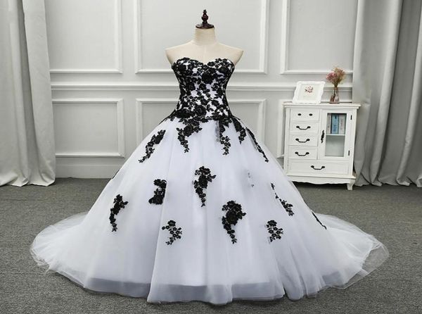 white and black ball gown gothic wedding dress sweetheart dropped waist women vintage non white bridal gown1684259
white and black ball gown gothic wedding dress sweetheart dropped waist women vintage non white bridal gown1684259