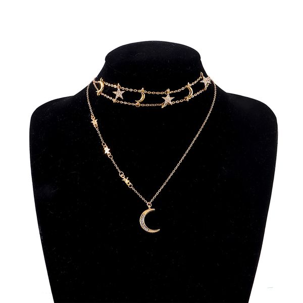 designer jewlery for women pendant necklace fashion creative pentagram crescent moon personality necklace necklacefemale colored beads handm, Silver
designer jewlery for women pendant necklace fashion creative pentagram crescent moon personality necklace necklacefemale colored beads handm, Silver
