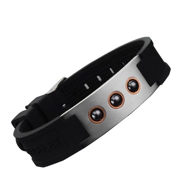 bangle oktrendy bracelet germanium stainless steel magnetic bracelet man energy health care jewelry silicone bracelets wristband, Black
bangle oktrendy bracelet germanium stainless steel magnetic bracelet man energy health care jewelry silicone bracelets wristband, Black