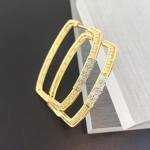huggie lanyika fashion jewelry quadrate big earring micro inlay party earrings anniversary banquet daily gift, Golden;silver
huggie lanyika fashion jewelry quadrate big earring micro inlay party earrings anniversary banquet daily gift, Golden;silver