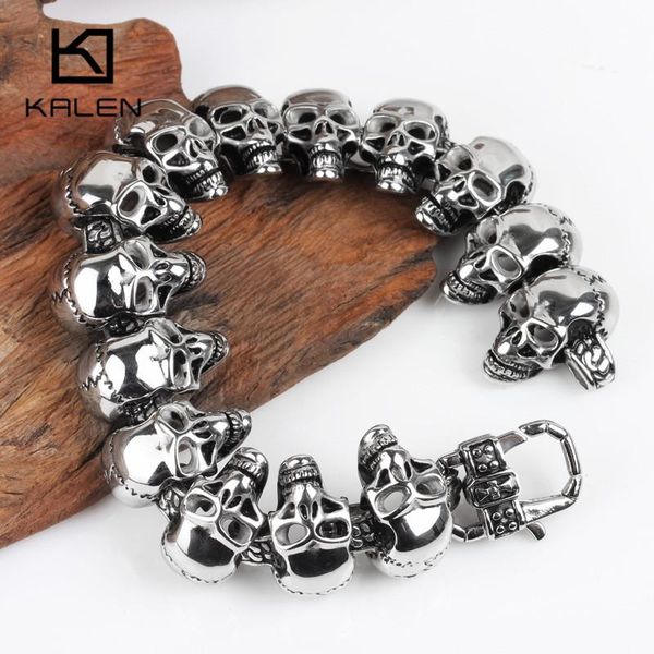 bangle kalen skull charm men's hand bracelet stainless steel punk skeleton male wrap metal bracelet bangle european punk jewelry 2019, Black
bangle kalen skull charm men's hand bracelet stainless steel punk skeleton male wrap metal bracelet bangle european punk jewelry 2019, Black
