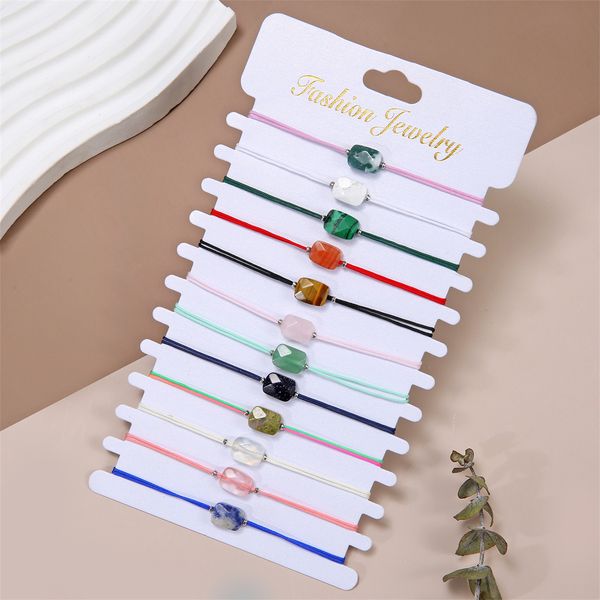 braided rope natural gem stone bracelet green amethyst rose quartz crystal bracelets bangles for women, Black
braided rope natural gem stone bracelet green amethyst rose quartz crystal bracelets bangles for women, Black