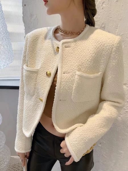 cel women's brand jacket 2023 new women autumn winter ootd fashion jacket grade metal buckle tweed jacket casual coat spring cardigan b, Black;brown
cel women's brand jacket 2023 new women autumn winter ootd fashion jacket grade metal buckle tweed jacket casual coat spring cardigan b, Black;brown