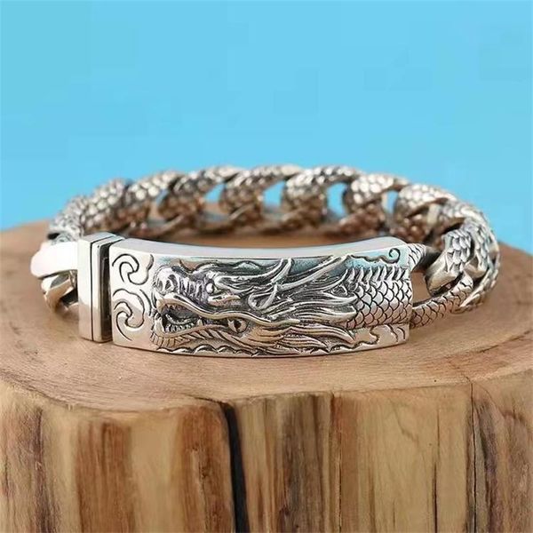 bangle domineering faucet s925 silver bracelet men's trend personality retro silver chain men's bracelet luxury birthday gift whol, Black
bangle domineering faucet s925 silver bracelet men's trend personality retro silver chain men's bracelet luxury birthday gift whol, Black