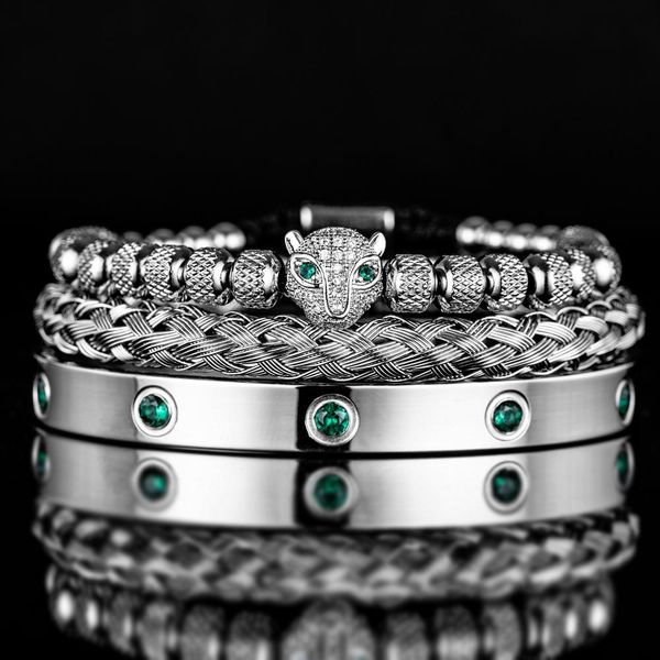 bangle luxury micro pave green cz leopard head royal charm men bracelets stainless steel crystals bangles couple handmade jewelry gift, Black
bangle luxury micro pave green cz leopard head royal charm men bracelets stainless steel crystals bangles couple handmade jewelry gift, Black