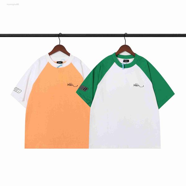 spring/summer new we11 signature letter panel color neck short sleeve eq54, White;black
spring/summer new we11 signature letter panel color neck short sleeve eq54, White;black
