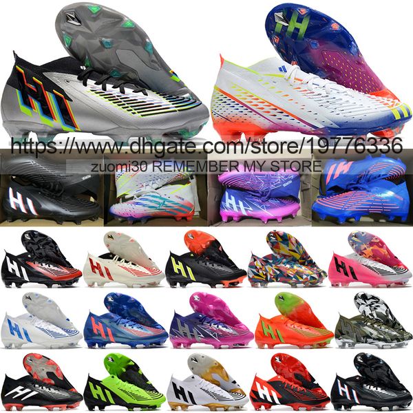 send with bag quality football boots predator edge.1 fg high socks soccer shoes mens firm ground soft leather lithe outdoor trainers footbal, Black
send with bag quality football boots predator edge.1 fg high socks soccer shoes mens firm ground soft leather lithe outdoor trainers footbal, Black