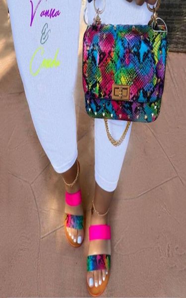double strap open toe sandals summer neon snake print slippers and purse set sandalias mujer 2021 claquette femme zapatos7166964, Black
double strap open toe sandals summer neon snake print slippers and purse set sandalias mujer 2021 claquette femme zapatos7166964, Black