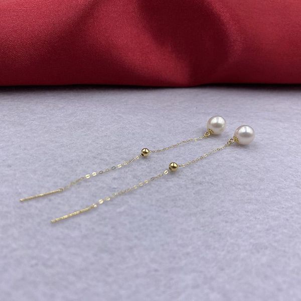 knot sinya 18k gold long chain tassel drop earring with high luster natural pearls and au750 gold beads gift for women ladies, Silver
knot sinya 18k gold long chain tassel drop earring with high luster natural pearls and au750 gold beads gift for women ladies, Silver