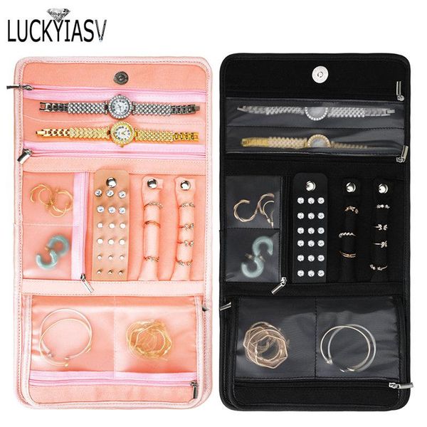boxes travel jewelry organizer roll with zipper pockets jewelry roll bag case for rings earrings necklaces with separate compartments, Black;white
boxes travel jewelry organizer roll with zipper pockets jewelry roll bag case for rings earrings necklaces with separate compartments, Black;white