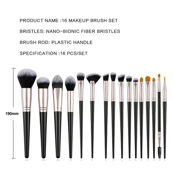 makeup brushes set 16pcs black premium cosmetic make up brushes foundation blending blush concealer shader eyeshadow eyeliner compatible wit
makeup brushes set 16pcs black premium cosmetic make up brushes foundation blending blush concealer shader eyeshadow eyeliner compatible wit