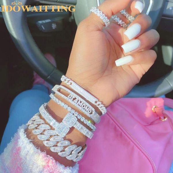 bangle luxury baguette bling cz custom opened square cubic zircon iced out gold silver color hip hop women men couple bracelet bangle, Black
bangle luxury baguette bling cz custom opened square cubic zircon iced out gold silver color hip hop women men couple bracelet bangle, Black