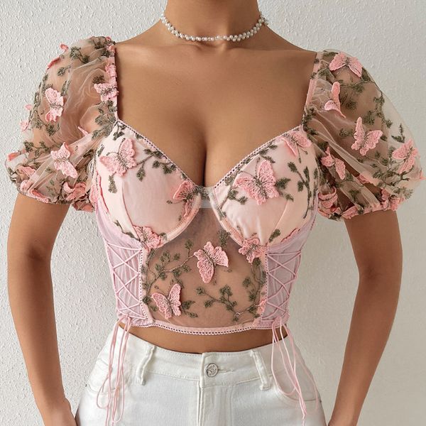 womens blouses shirts backless woman blouse fishbon corset built in bra butterfly embroidery mesh patchwork laceup female drop 230519, White
womens blouses shirts backless woman blouse fishbon corset built in bra butterfly embroidery mesh patchwork laceup female drop 230519, White