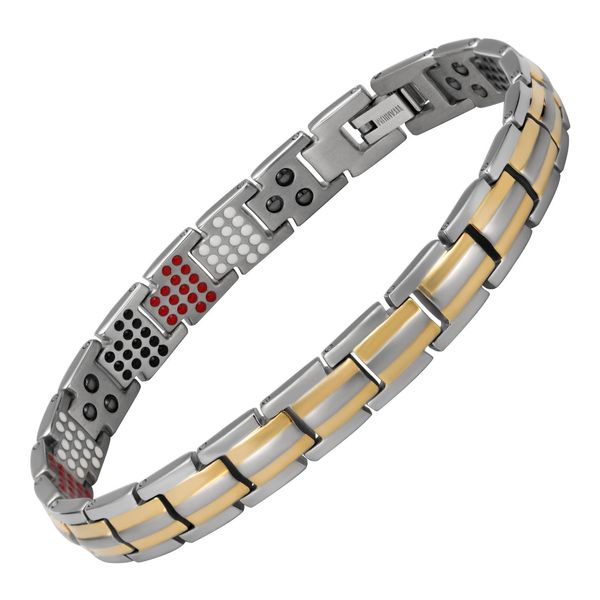 bangle 258 pcs elements energy gold color plated pure ta2 titanium bracelet for women health care cuff jewellry accessories, Black
bangle 258 pcs elements energy gold color plated pure ta2 titanium bracelet for women health care cuff jewellry accessories, Black
