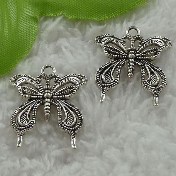 other 152 pieces antique silver butterfly charms 26x23mm #3294 
other 152 pieces antique silver butterfly charms 26x23mm #3294