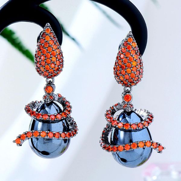 knot godki red carpet ruby dangle earring for women wedding full micro cubic zircon high jewelry dubai bridal earring, Silver
knot godki red carpet ruby dangle earring for women wedding full micro cubic zircon high jewelry dubai bridal earring, Silver