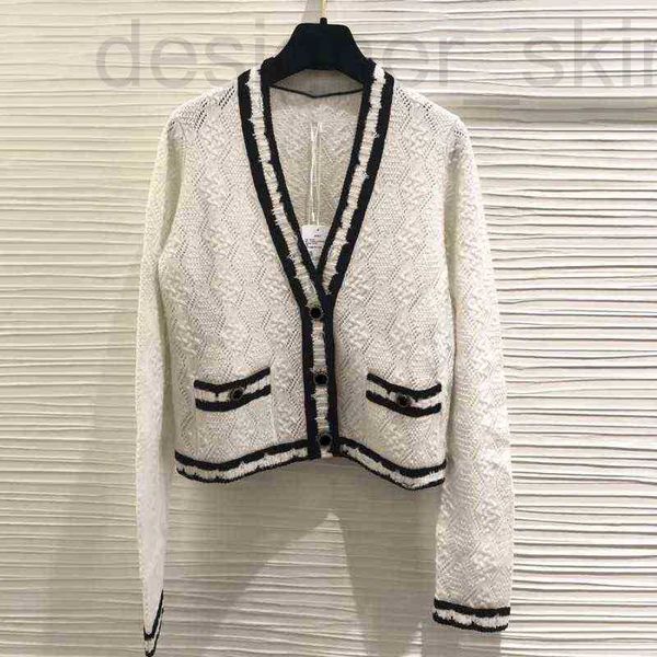 women's knits & tees designer spring new style small fragrancelebrity knitted cardigan v-neck holljacquard short versatile sweater ilrl, White
women's knits & tees designer spring new style small fragrancelebrity knitted cardigan v-neck holljacquard short versatile sweater ilrl, White