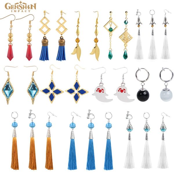 knot wholesale 20pcs genshin impact earrings zhongli tartaglia venti keqing hu tao drop earrings for women ear clip cosplay jewelry, Silver
knot wholesale 20pcs genshin impact earrings zhongli tartaglia venti keqing hu tao drop earrings for women ear clip cosplay jewelry, Silver