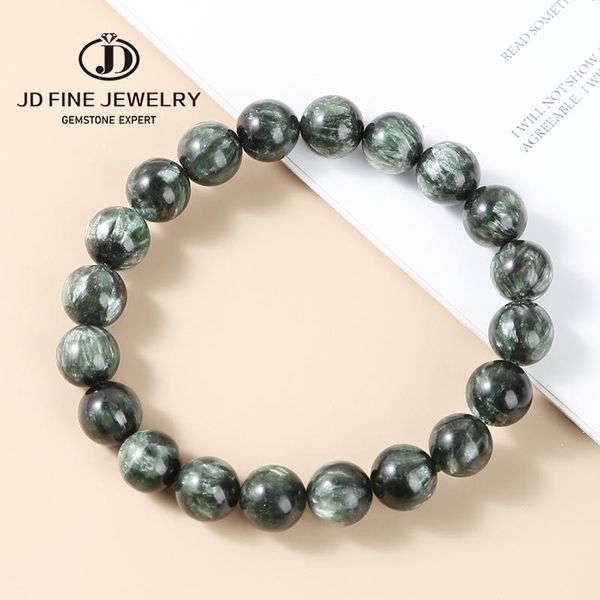 bangle jd 7a genuine natural green seraphinite beaded bracelet women men trendy lucky clinochlore crystal charm handmade wrist jewelry, Black
bangle jd 7a genuine natural green seraphinite beaded bracelet women men trendy lucky clinochlore crystal charm handmade wrist jewelry, Black