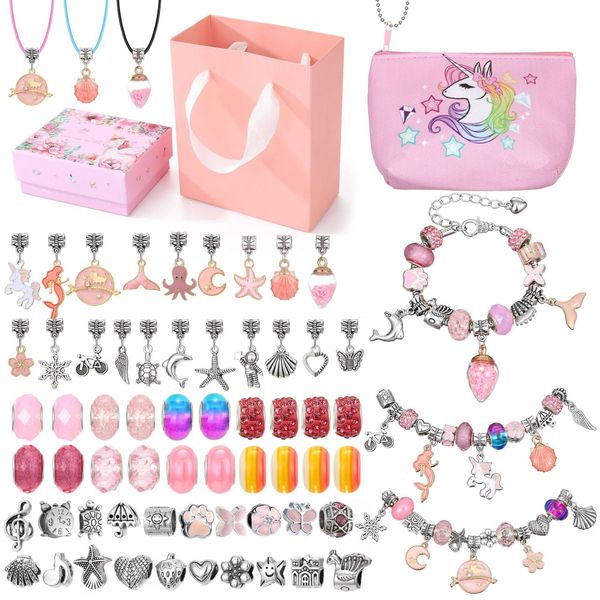 bangle unicorn bracelet kit gift box storage bag for women jewelry accessories multicolored metal charms necklace set for diy supplies, Black
bangle unicorn bracelet kit gift box storage bag for women jewelry accessories multicolored metal charms necklace set for diy supplies, Black