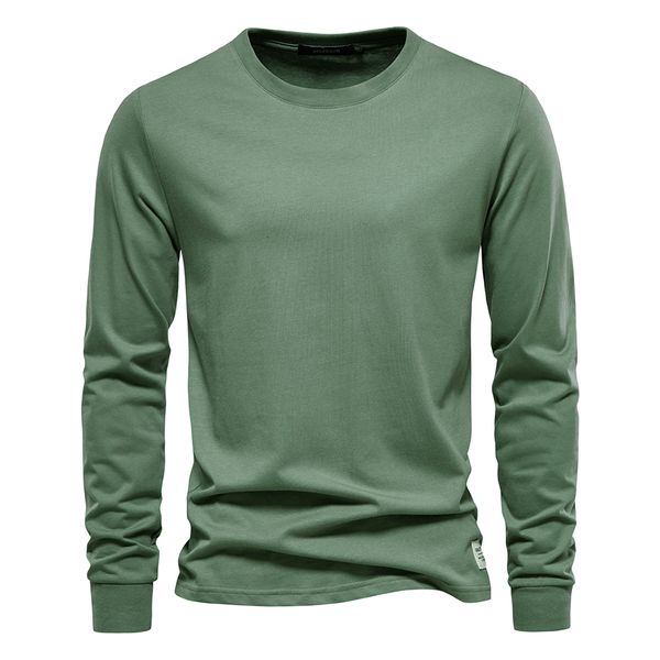men's t-shirts aiopeson solid color cotton t shirt men casual o-neck long sleeved mens tshirts spring autumn basic t-shirt male 230519, White;black
men's t-shirts aiopeson solid color cotton t shirt men casual o-neck long sleeved mens tshirts spring autumn basic t-shirt male 230519, White;black