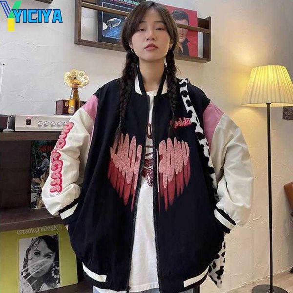 yiciya women's jackets student jacket women baseball uniform tide korean fashion loose coat spring autumn vintage harajuku couple outf, Black;brown
yiciya women's jackets student jacket women baseball uniform tide korean fashion loose coat spring autumn vintage harajuku couple outf, Black;brown