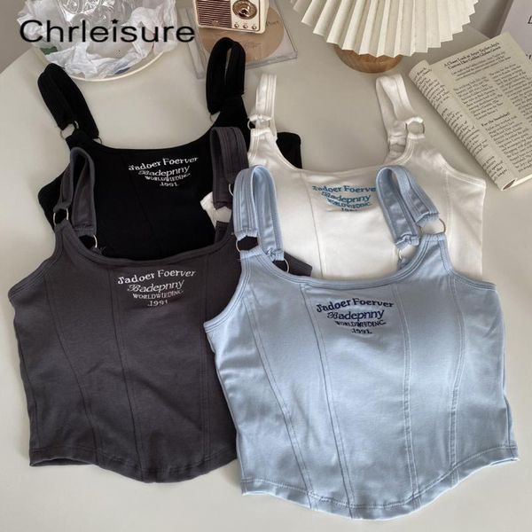 women's tanks camis chrleisure letters y2k women irregular hem slim summer tank knitted with chest pads casual camisole female 230520, White
women's tanks camis chrleisure letters y2k women irregular hem slim summer tank knitted with chest pads casual camisole female 230520, White