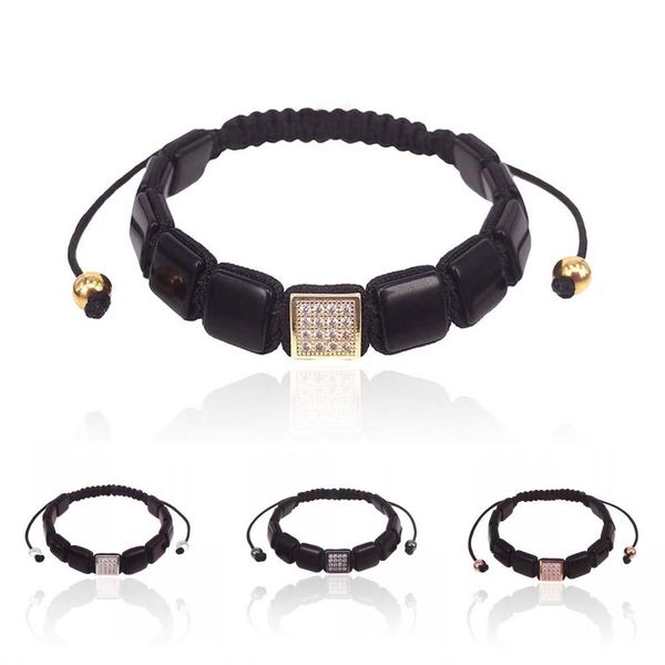 bangle new fashion mens charms bracelets natural black onxy agates stone flat square cz bead braiding macrame bracelet jewelry gift
bangle new fashion mens charms bracelets natural black onxy agates stone flat square cz bead braiding macrame bracelet jewelry gift